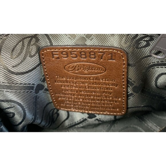 Rare BRIGHTON Ferrara Fina Mini Cross Body BROWN Smooth Leather F958871 - Picture 13 of 16